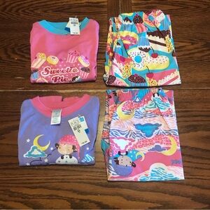 NEW The Children's Place Little Toddler Girl Pajama 2 Piece Pant Shirt Size 4 XS